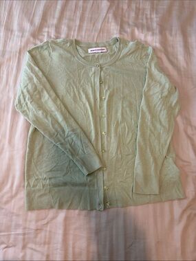 Amazon Essentials Light Green Button-Up Cardigan